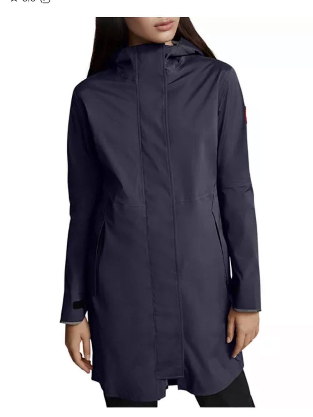 Canada Goose Salida Jacket Navy Hooded Raincoat Small NWT